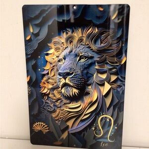horoscope metal tin Sign, leo , horoscope Wall Art